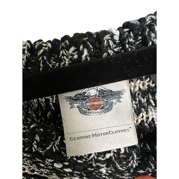Women's Harley Davidson Motorcycle Sequined Sweater XL Biker Glitz Bling - Picture 2 of 5